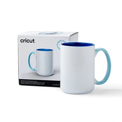 Imagen de Cricut cerámica biselada en Blanco Ocean 425 ml (15 onzas) 1 Taza de sublimación Tinta infusible para Uso con Todas Las máquinas Corte, Unidad (Paquete 1), Talla única