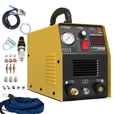 Imagen de SUSEMSE Cortador de plasma 55 amperios IGBT Inverter CUT55 Máquina soldadura (DC, 230 V, corriente corte 20 A, potencia máx. hasta 14 mm)