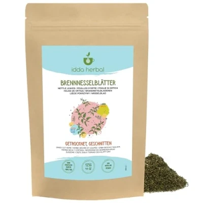 Imagen de Infusión de Ortiga (125g), Té Suelto Ortiga, Hojas Suavemente Secas y Cortadas, 100% Natural Puro para la Preparación Hierbas, Hierbas