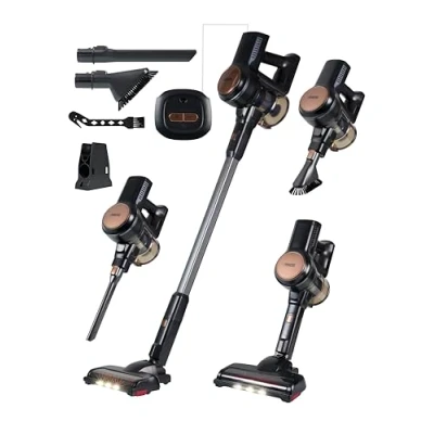 Imagen de Princess Dynamic Storm 339390 Potente Motor sin escobillas Vaciado higiénico del depósito 30 Minutos de Limpieza Cables Cepillo motorizado LED posición Espera Modo portátil