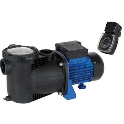 Imagen de TIP Bomba de Filtro para Piscina SPP 600 FT con Temporizador (600 W, 13.000 l/h, Altura extracción, presión máxima: 12 m, 1,2 Bar, Incluye prefiltro Integrado y Conexiones Manguera)