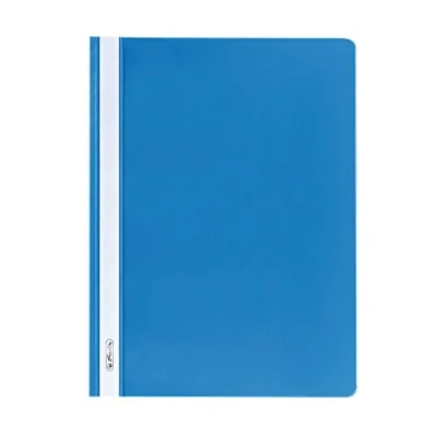 Imagen de Herlitz 10386951 Carpeta rápida tamaño A4 de polipropileno con tapa delantera transparente, 10 unidades, color lila, azul claro