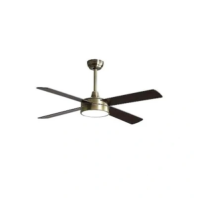 Imagen de TODOLAMPARA Ventilador de techo con luz LED 24W mod. NEVERY Bronce,3 tonalidades y memoria, 4 aspas reversibles Roble/Cerezo,3 velocidades, control remoto, temporizador, modo invierno verano