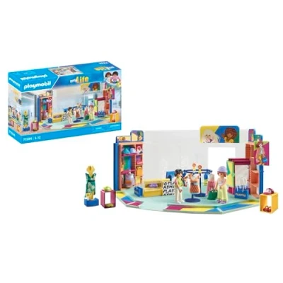 Imagen de PLAYMOBIL myLife 71534 tienda de moda, emocionante experiencia compra en la que incluye caja registradora, vitrina y muchos artículos ropa, juguetes para niños a partir 5 años