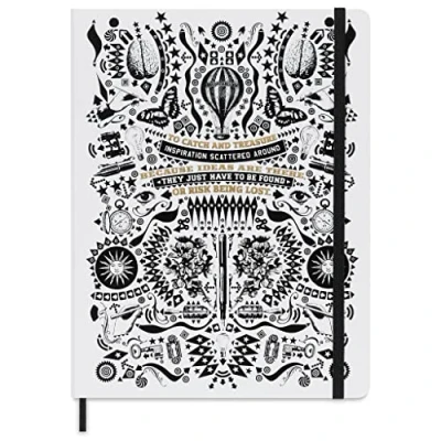 Imagen de Moleskine Lorenzo Petrantoni Un Libro por Escribir, Cuaderno a Rayas con Tapa Dura y Cierre Elástico, Tamaño Extragrande, 19 x 26 cm