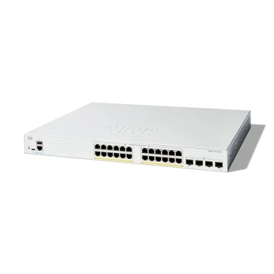Imagen de Cisco Switch gestionado Catalyst 1300 24FP 4G, GE de 24 Puertos, PoE Completo, SFP 4x1, protección Limitada por Vida (C1300 4G)