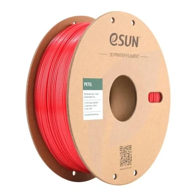Imagen de eSUN Filamento PETG 1.75mm, Impresora 3D PETG, Precisión Dimensional +/ 0.05mm, 1KG Carrete (2.2 LBS) para de Impresión 3D, Rojo Sólido