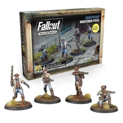 Imagen de Modiphius Entertainment Fallout Wasteland Warfare Survivors: Minutemen Posse Miniatures Unpainted