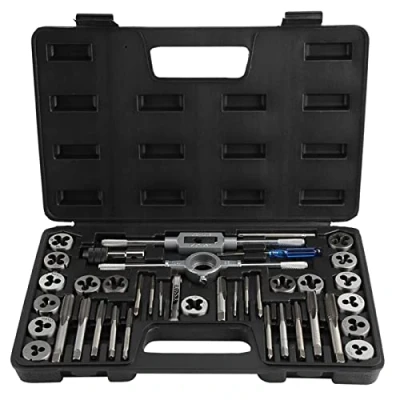 Imagen de Juego de 40 roscas HSS M3 M12, machos y terrajas roscar para bricolaje, mecanizar morir