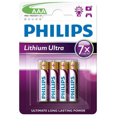 Imagen de Litio Marca PHILIPS Modelo Lithium Ultra AAA X4