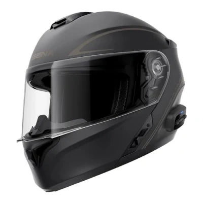 Imagen de Sena Casco Modular Outrush R con tecnología Bluetooth y Sistema de comunicación Intercom (Negro, XXL)