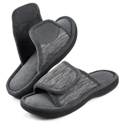 Imagen de RockDove Zapatilla de Deslizamiento Ajustable con Espuma Memoria para Hombre,42/43 EU, Gris