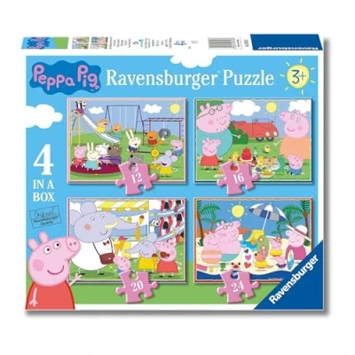 Imagen de Ravensburger Puzzle Peppa Pig 4 en 1, Rompecabezas para Niños de 3+ Años, Juego Educativo y Estimulante, 12, 16, 20, 24 Piezas