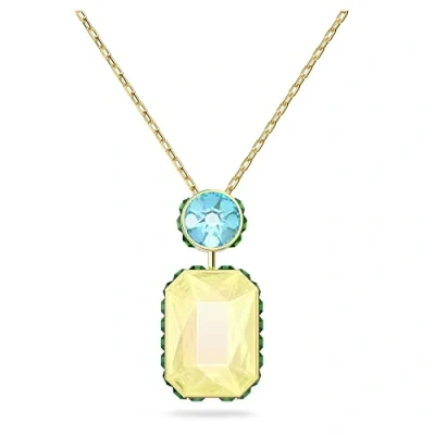 Imagen de Swarovski Colgante Orbita, Talla octogonal, Multicolor, Baño tono oro