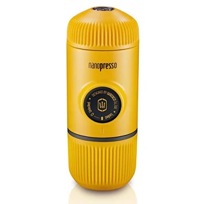 Imagen de WACACO Nanopresso Cafetera Espresso Portátil, Versión Mejorada de Minipresso, 18 Bar Presión, Viaje Extra Pequeña, Operada Manualmente, Amarillo