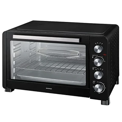 Imagen de INFINITON HSM A60B Horno sobremesa, Negro, 60L, 2500W, Convección, Función asador, Rustidor, Doble acristalamiento, Luz interior, Temporizador 60 min.