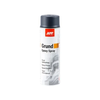 Imagen de APP Epoxy Grund Imprimación Spray Epoxi Pintura Antióxido por Metal Protección contra la corrosión Gris oscuro 500 ml