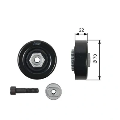 Imagen de GATES T36408 Polea Tensora FleetRunner Micro V Stretch Fit CHEVROLET: Aveo / Kalos Berlina, Spark