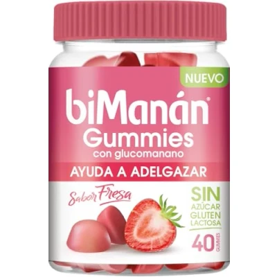 Imagen de BiManán Gummies con Glucomanano, Ayudan a Controlar el Peso, Sabor Fresa 40