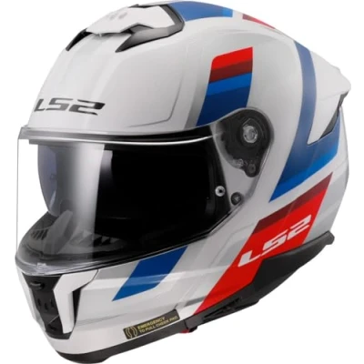 Imagen de LS2, Casco Moto Integral STREAM II VINTAGE Gloss White Blue Red, L