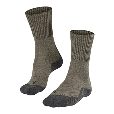 Imagen de FALKE TK1 Adventure Wool M SO lana hilo funcional anti ampollas gruesa 1 par, Calcetines para senderismo Hombre, Beis (Kitt Mouline 4310), 44 45