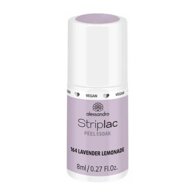 Imagen de alessandro Striplac Esmalte de uñas UV lavanda Lemonade, suave y duradero, fácil quitar gracias a la tecnología Peel Off, vegano libre crueldad animal, 8 ml