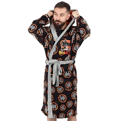 Imagen de Dragon Ball Z Goku Vestido para hombre Black Pijamas Robe Albornoz XL