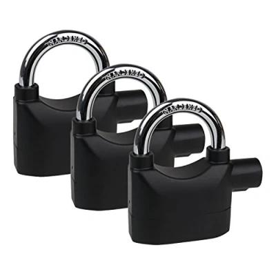 Imagen de HMF 3 x 3503 02 Candado, función de alarma, 110 dB, Outdoor, 9,8 7,1 3,35 cm, negro