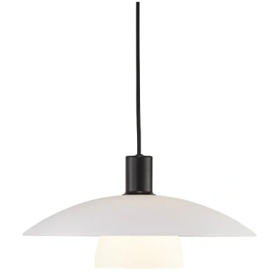 Imagen de Verona Lámpara de techo, E27, IP20, color negro, cristal blanco
