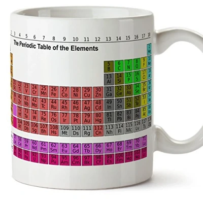 Imagen de Tazas de desayuno original para regalar a químicos Tabla periódica los elementos periódicos Cerámica 350 ml
