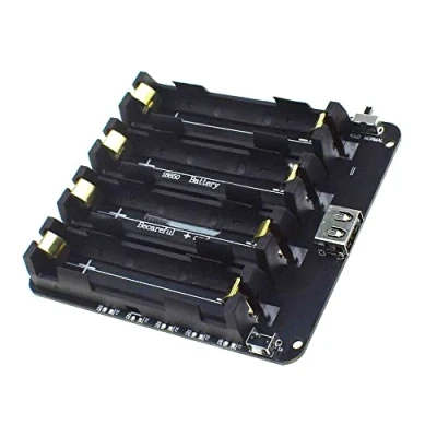 Imagen de 1/2/4 titulares 18650 Shield V9 Módulo Micro USB Tipo C de Placa expansión con Cable 5V/3A 3V/1A ESP 8266 ESP32 (4 vías)
