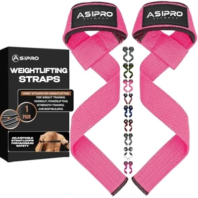 Imagen de ASIPRO Straps Gym Hombre y Mujeres Muñequeras Mujer Muñequera Deportiva Gimnasio Lifting Wrist Wraps Crossfit Correas Levantamiento de Pesas