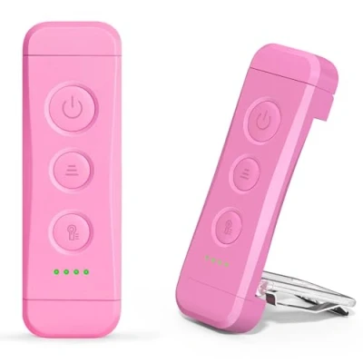 Imagen de Glocusent Luz Lectura Recargable USB, Lampara de LED con Pinzas, 3 Colores Ámbar &amp; 5 Brillos Regulables, Compacta y Larga Duración,Regalo para los Amantes del Libro