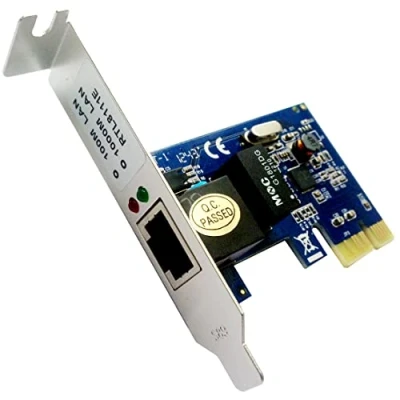 Imagen de AsteriskVoIP tarjeta Gigabit Ethernet, LAN RJ45, adaptador de red NIC Controller, PCI Express (PCI E, PCIe) 10/100/1000Mbps Soporte perfil bajo incluido, azul