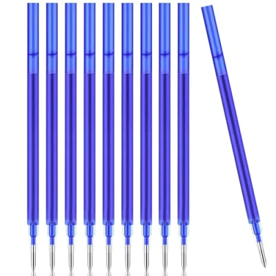 Imagen de 10 Piezas Recambios,Compatibles con Legami,Tinta Boli Borrable,Recambio Boligrafo Borrable,Punta 0,7 mm,Altura 13 cm (Azul)