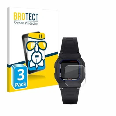Imagen de BROTECT Protector Pantalla Cristal para Casio W 800H 1AVES Vidrio (3 Unidades) [Dureza 9H, Anti Arañazos]