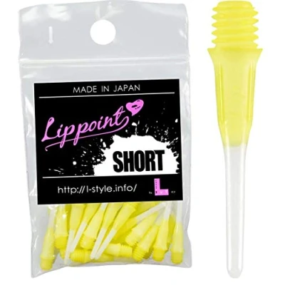 Imagen de Gradient Color STRONG L Style punta suave plástico corto Lippoint puntas para dardos 50pics, Amarillo