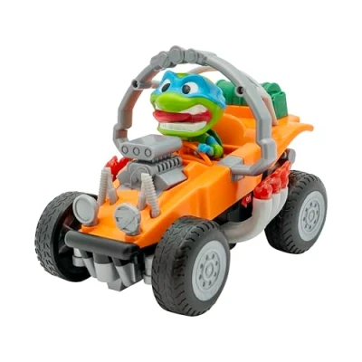 Imagen de Teenage Mutant Ninja Turtles Coche Teledirigido Roll Over de Leonardo Tortuga Ninja, Estilo Clásico Juguetes y Regalos para Niños 5 Años o Más