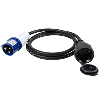 Imagen de AOHEWEI Cable Adaptador CEE 1,5M, Acoplamiento Schuko A Enchufe y Contacto de Tierra H07RN F 3G2,5mm² 230V/16A Alimentación IP44 Prueba Salpicaduras para Camping Caravana Barco Autocaravana