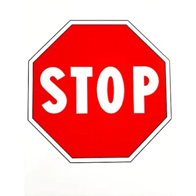 Imagen de FERRETELIX Señal cartel Stop pvc 40 cm x 30