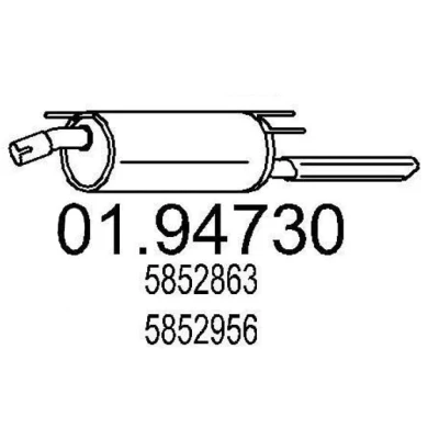 Imagen de MTS 01.94730 Silenciador trasero 880 OPEL: Astra F Caravan