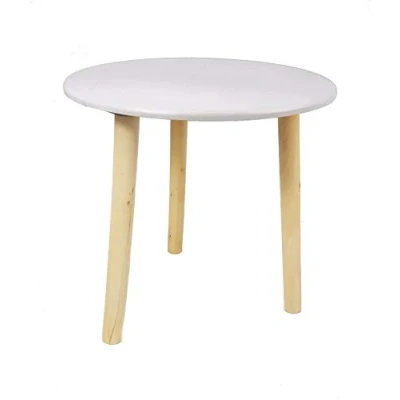 Imagen de mesa decorativa de madera, 30 x cm, color: marrón, auxiliar pequeña, taburete para flores