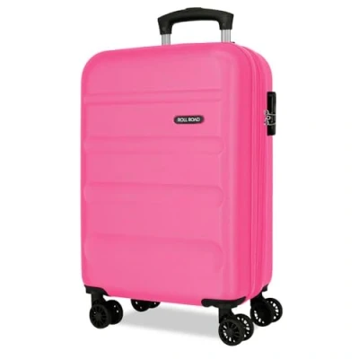 Imagen de Roll Road Flex Maleta de Cabina Rosa 35x55x20 cms Rígido 2,5 kgs Cierre combinación Lateral ABS 33L Extensible Equipaje Mano