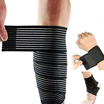 Imagen de LEZED (2 PC Vendaje de Codo elástico Ajustable la muñeca y Rodilla Soporte para el Tobillo (40 cm + 70 Protección)