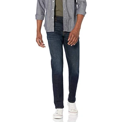 Imagen de Amazon Essentials Vaqueros Ajustados Hombre, Índigo Oscuro, 33W / 30L