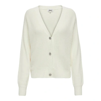 Imagen de ONLY Onlella Piumo LS CC Chaqueta de punto, Mujer, Talla: Medium, Bianco
