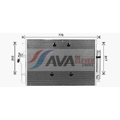 Imagen de AVA COOLING SYSTEMS MS5724D Condensador con secador Aluminio 715, 677mm R134a, R1234yf MERCEDES BENZ: Sprinter 3.5 T Furgoneta