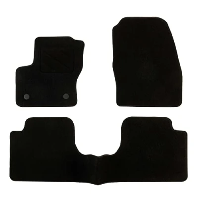 Imagen de DBS 1763212 Alfombrillas de coche A medida para 3 uds. Antideslizante Moqueta en negro 900 g/m² Aspecto terciopelo Modelo Star