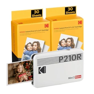 Imagen de KODAK Impresora Fotográfica Mini 2 Retro P210RW60 Blanco
