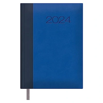 Imagen de Dohe Agenda 2024 Día Página Tamaño Mediano: 14x20 cm 336 páginas Encuadernación cosida Tapa dura Color Azul Modelo Orleans